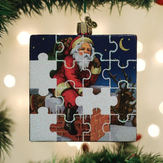 Santa Jigsaw Puzzle Ornament - themonogram manor 