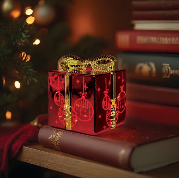 Lit Ornamental Glass Gift Box - #themonogram manor #