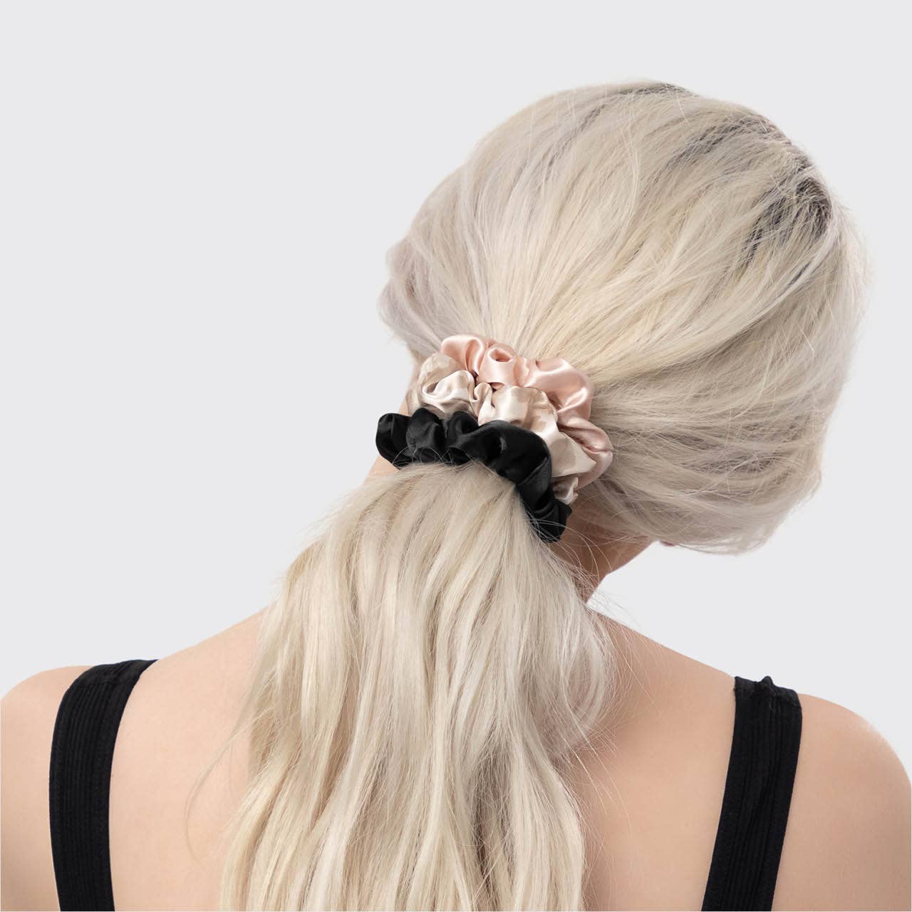 Satin Sleep Scrunchies 5pc - Assorted - themonogram manor 