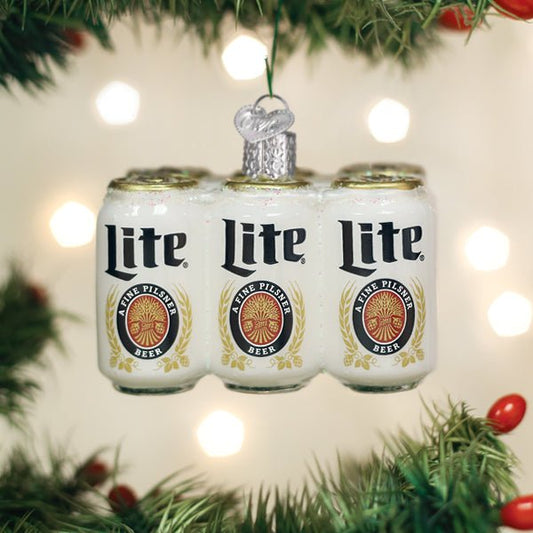 Miller Lite Six Pack Ornament - themonogram manor 