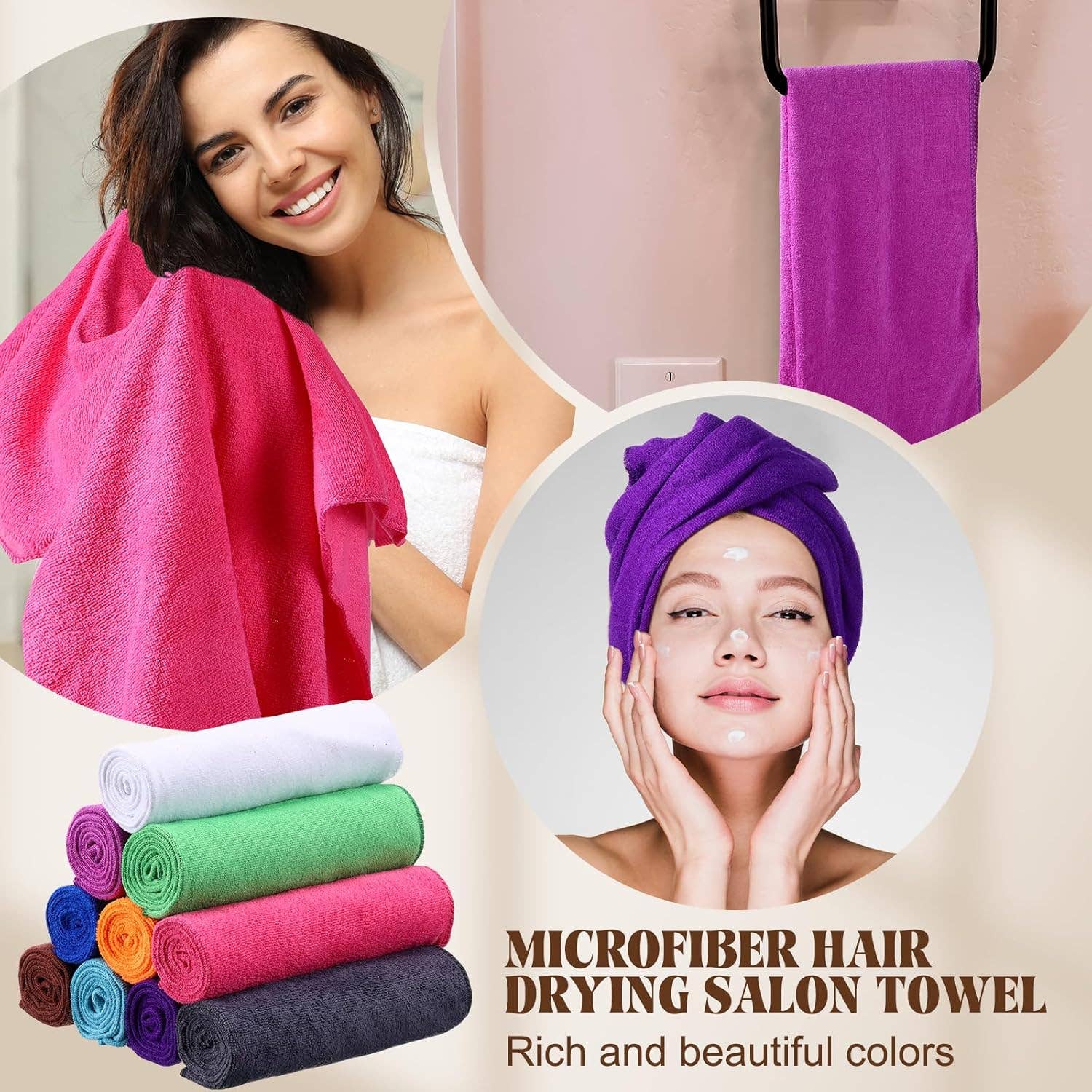Bleach Proof Salon Hand Towels Microfiber - Assorted Colors - themonogram manor 