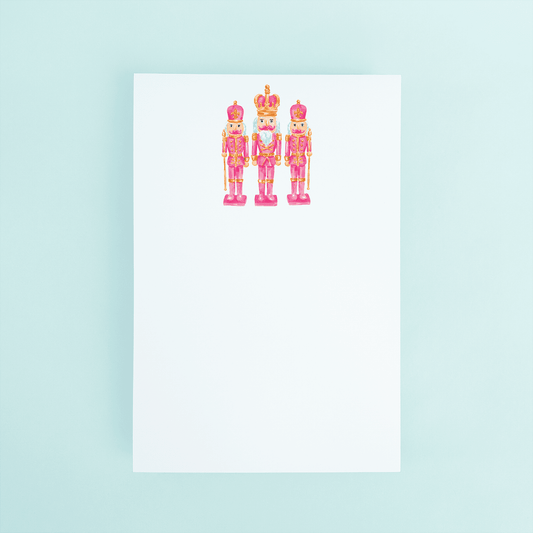 Pink & Gold Nutcrackers Notepad - themonogram manor 