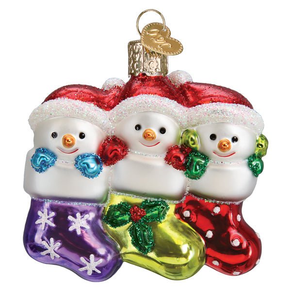 Snow Family Of 3 Ornament - #themonogram manor #