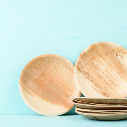 Palm Leaf 10" Round Plate (250 Buy By Box $0.39 each) - themonogram manor 