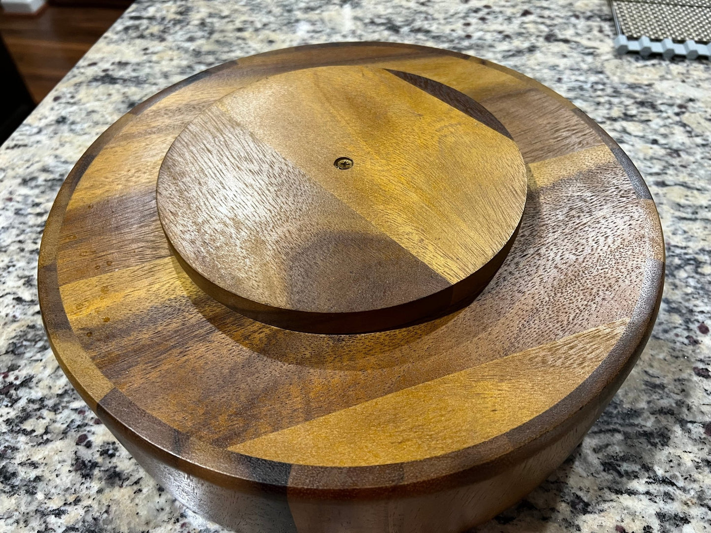 Rotating Lazy Susan Divided Round Tray - themonogram manor 