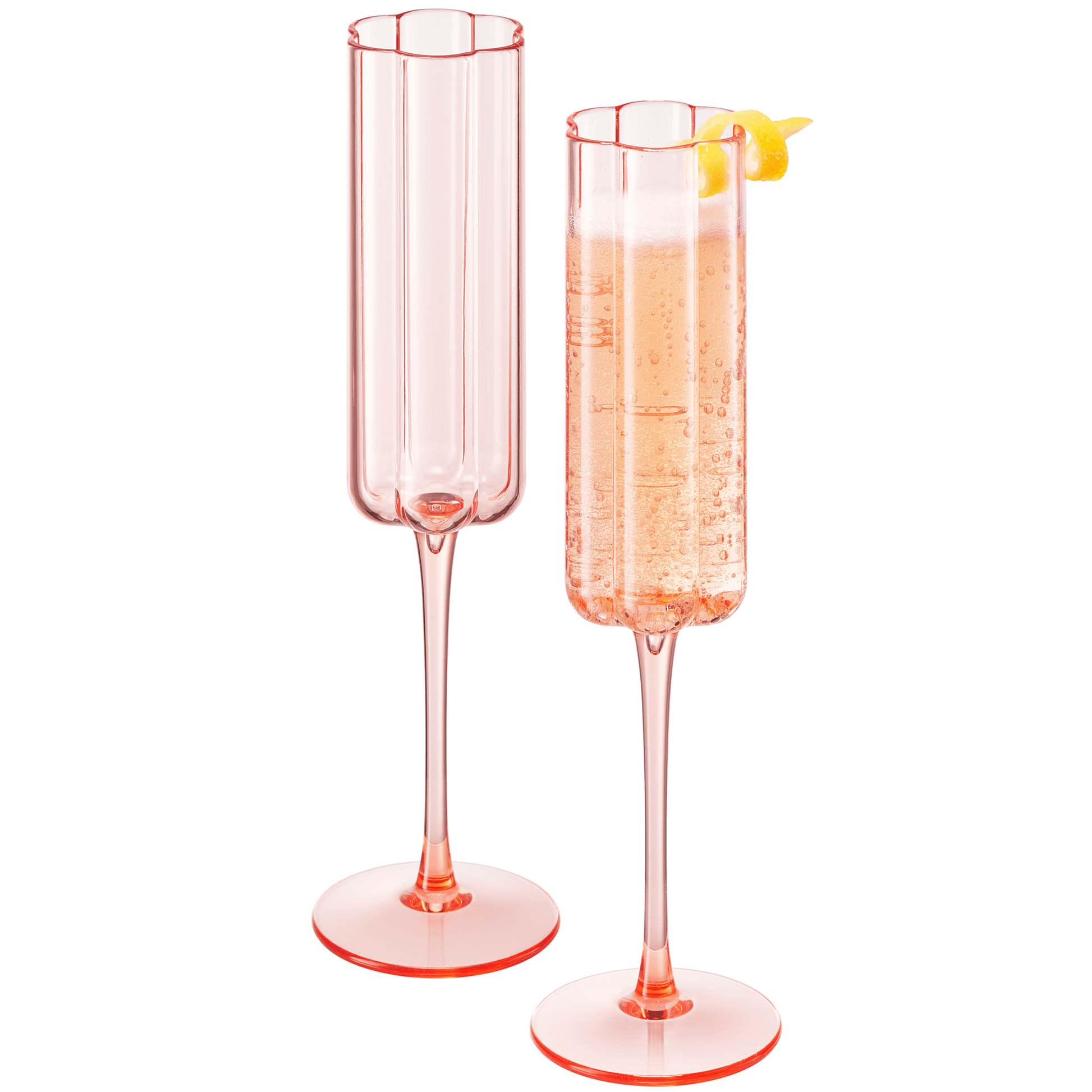 Tide Champagne Flute Glassware, Set of 2 - themonogram manor 