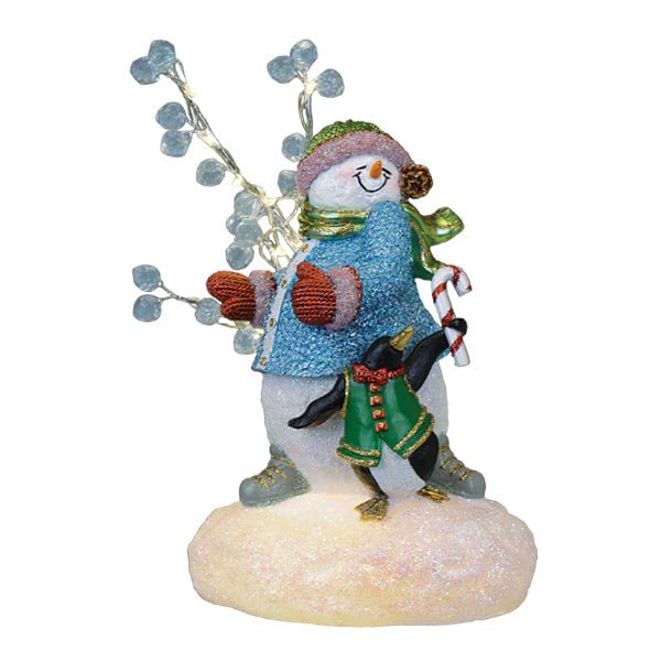 Snowgal And Penguin Lighted Figurine - themonogram manor 