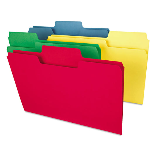 Smead SuperTab Colored File Folders, 1/3 - Cut Tabs: Assorted, Legal Size, 0.75" Expansion, 14 - pt Stock, Assorted Colors, 50/Box - themonogram manor 