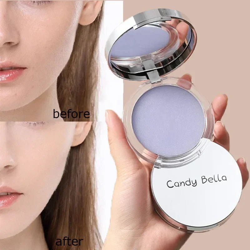 Matte Setting Powder Lasting Oil-Control Purple Glitter Pressed Powder Brightening Face Powder Jelly Compact Foundation Makeup - themonogram manor 
