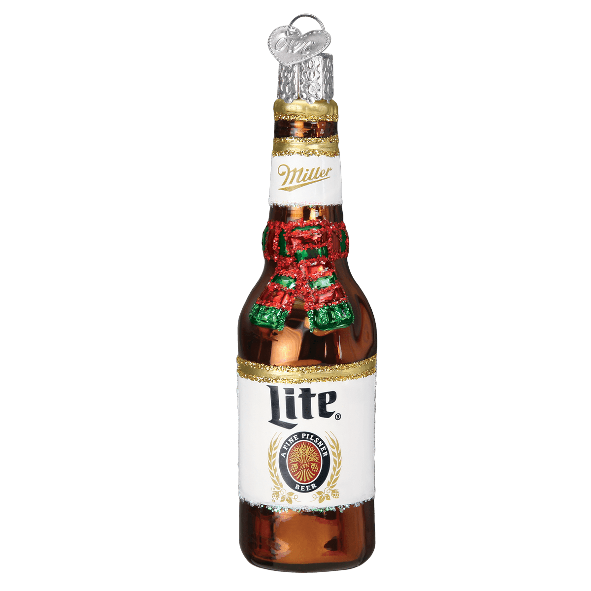 Holiday Miller Lite Bottle Ornament - themonogram manor 