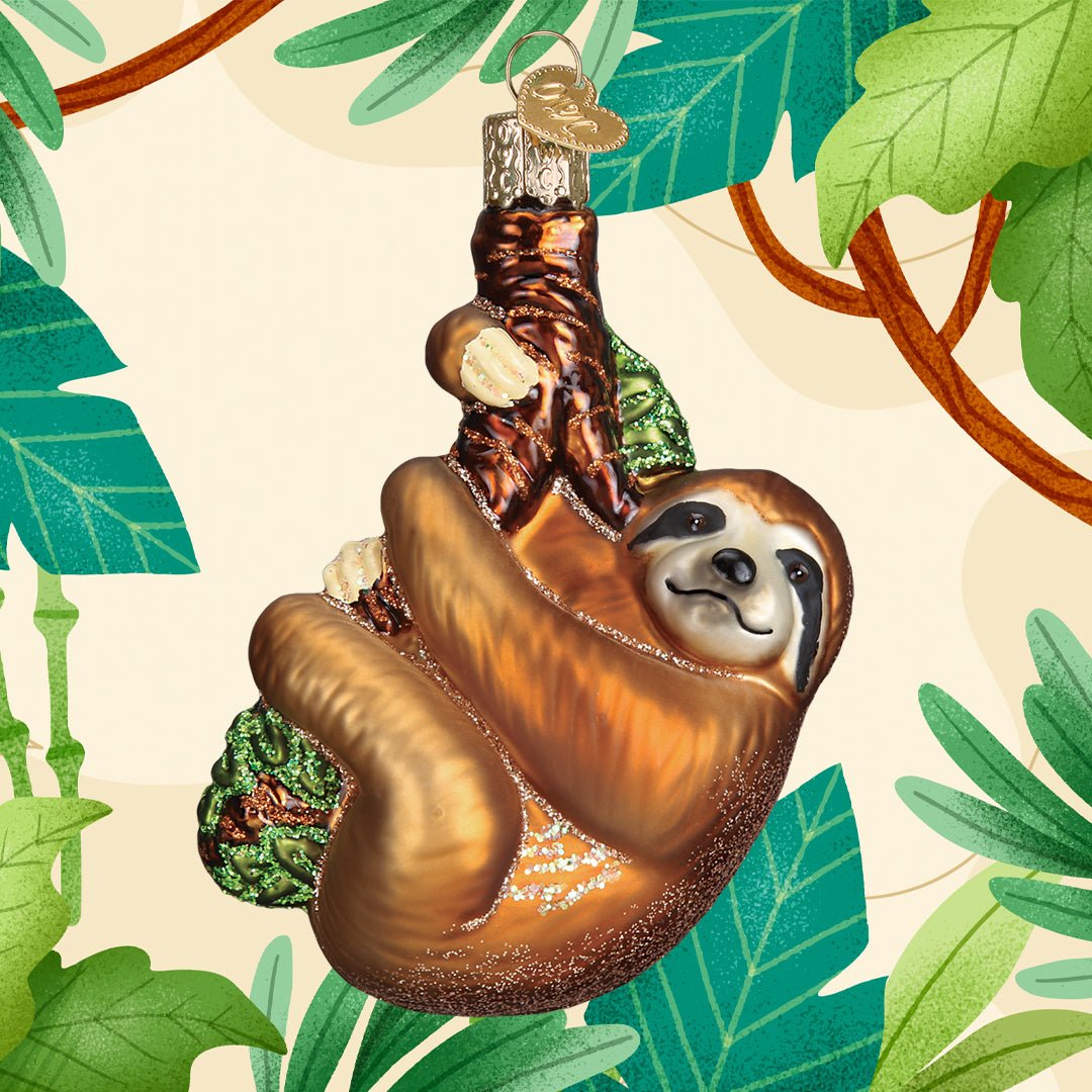 Christmas Sloth Ornament - themonogram manor 