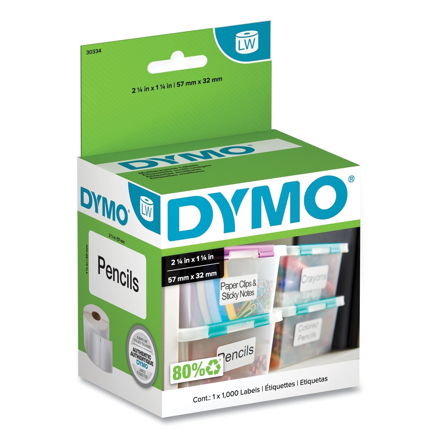 DYMO LabelWriter Address Labels, 1.25'' x 2.25'', White, 1,000 Labels/Roll - themonogram manor 
