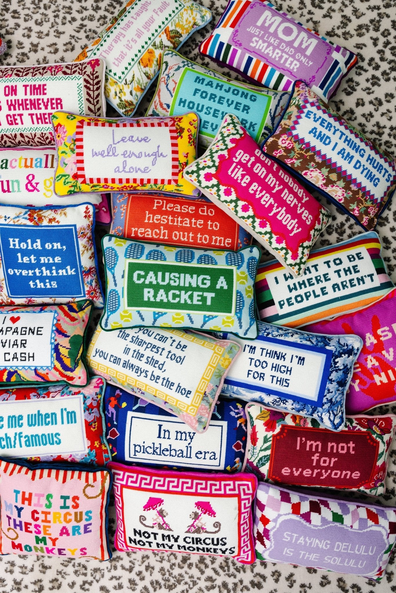 Everything Hurts Needlepoint Pillow - themonogram manor 