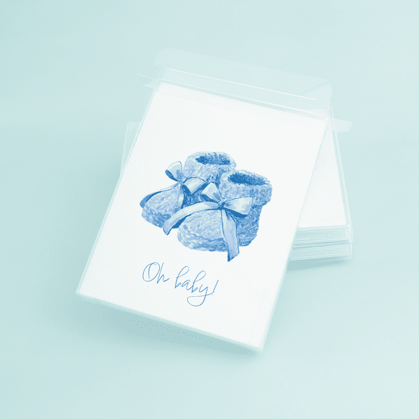 Blue Booties "Oh Baby!" - themonogram manor 