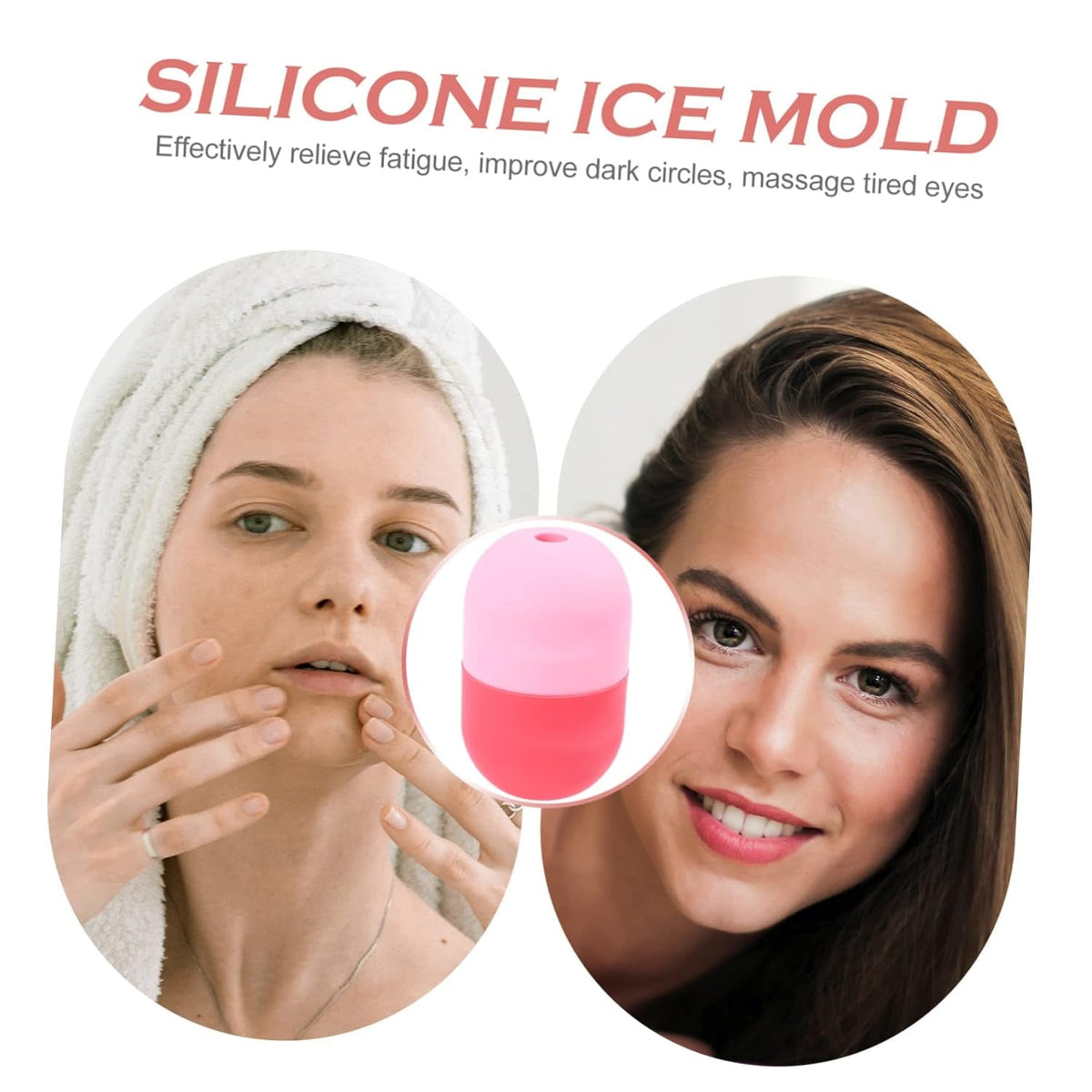 Silicone Ice Face Roller for Skincare Manual Massage Tool to Reduce Puffiness and Dark Circles Versatile Eye Roller for Men and Women for Sunburn Relief and Skin Care Routine - themonogram manor 