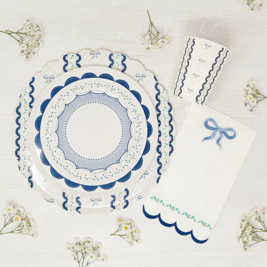 Blue Coquette Luncheon Napkins (Set of 16) - themonogram manor 