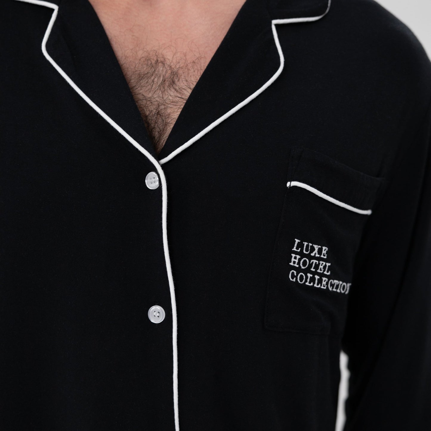 Men's Luxe Bamboo Long PJ Set - themonogram manor 