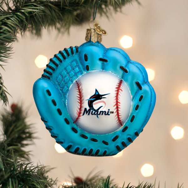 Marlins Baseball Mitt Ornament - themonogram manor 
