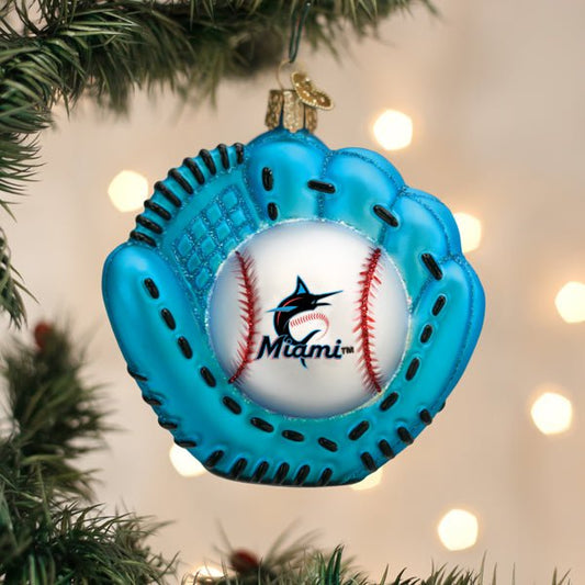 Marlins Baseball Mitt Ornament - themonogram manor 