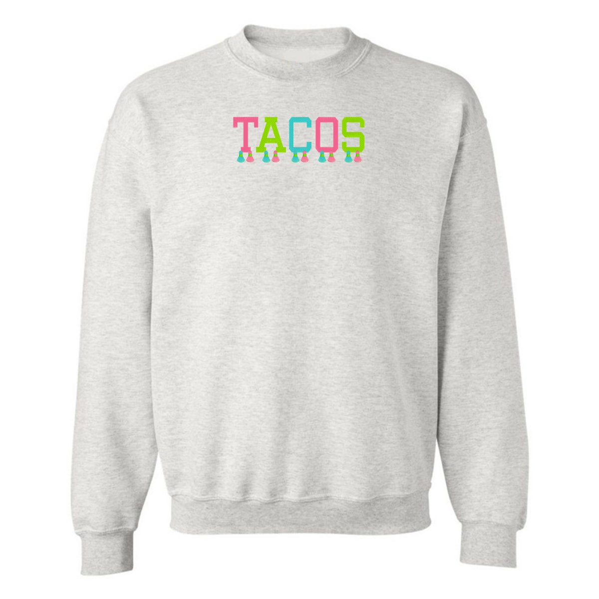 Embroidered Tasseled 'Tacos' Sweatshirt - themonogram manor 