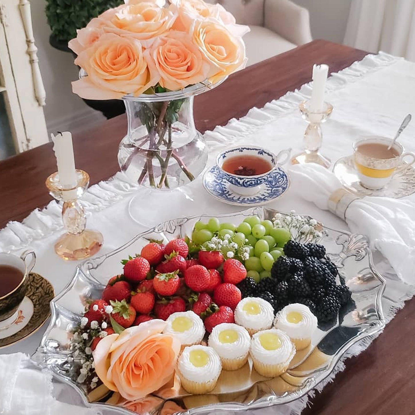 Fleur-De-Lis Oval Platter - themonogram manor 
