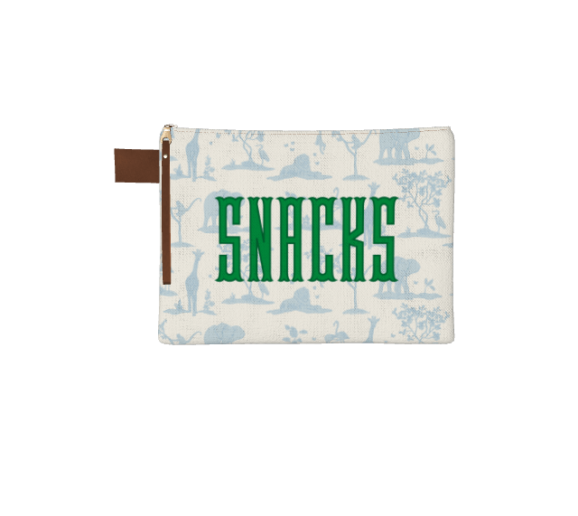 Zoo Toile Zipper Pouch - themonogram manor 