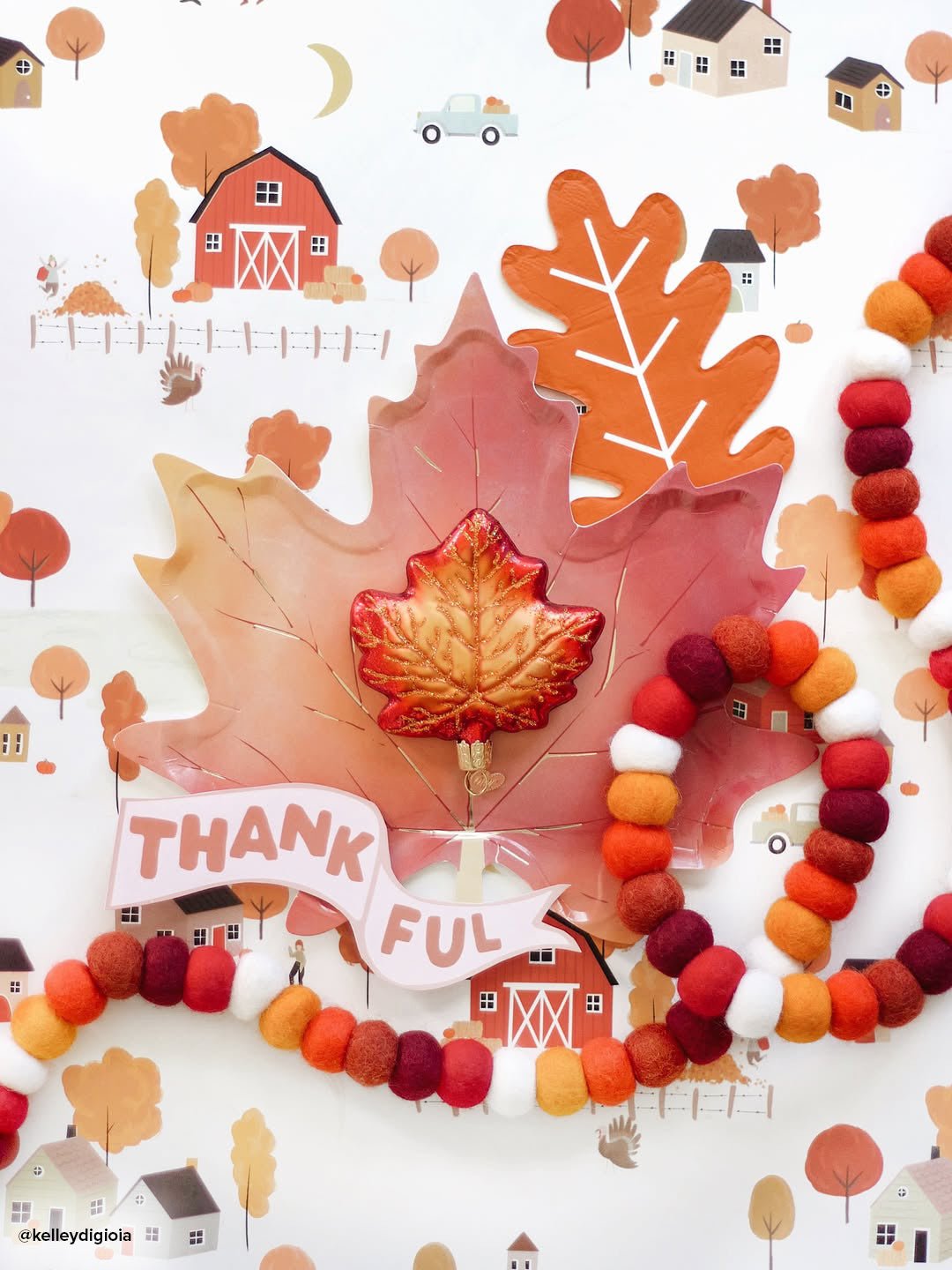Red Maple Leaf Ornament - themonogram manor 