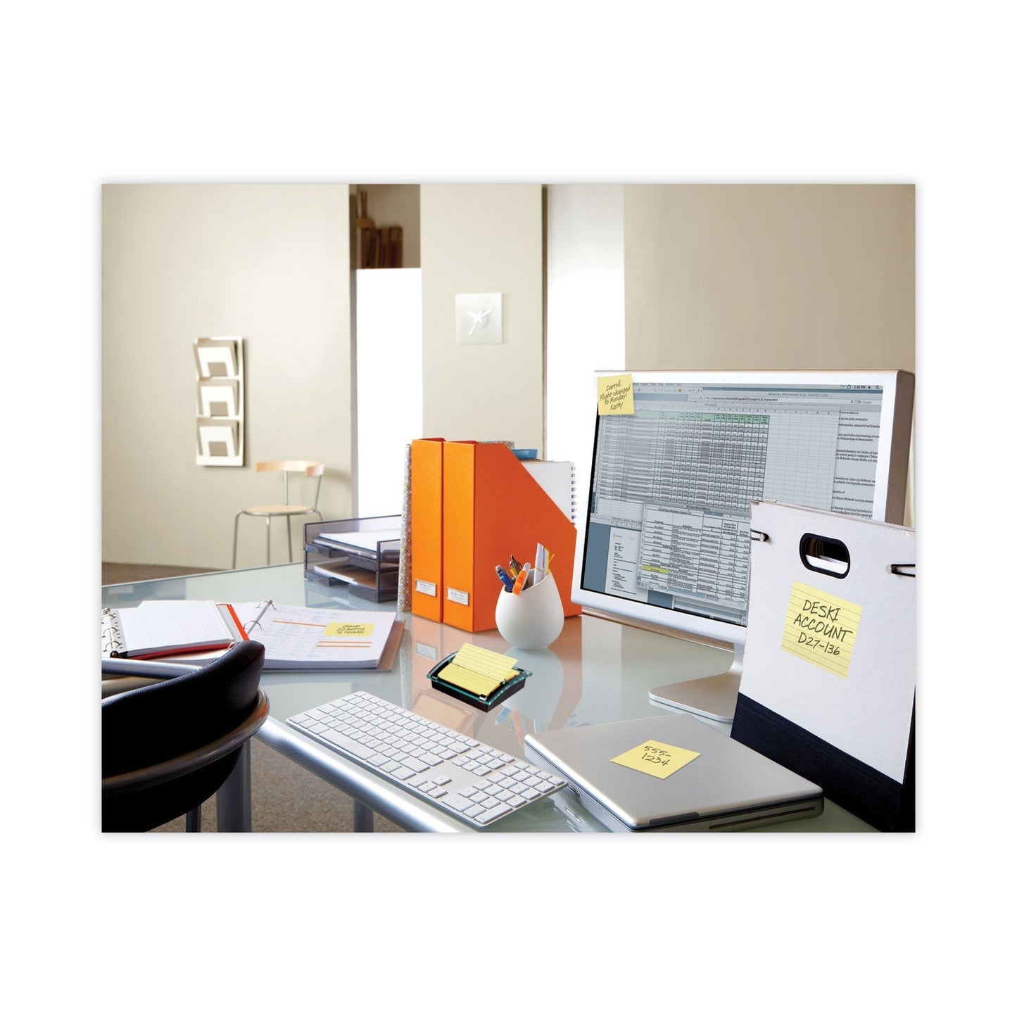Post - it Clear Top Pop - up Note Dispenser, For 3 x 3 Pads, Black, Includes 50 - Sheet Pad of Canary Yellow Pop - up Pad - themonogram manor 