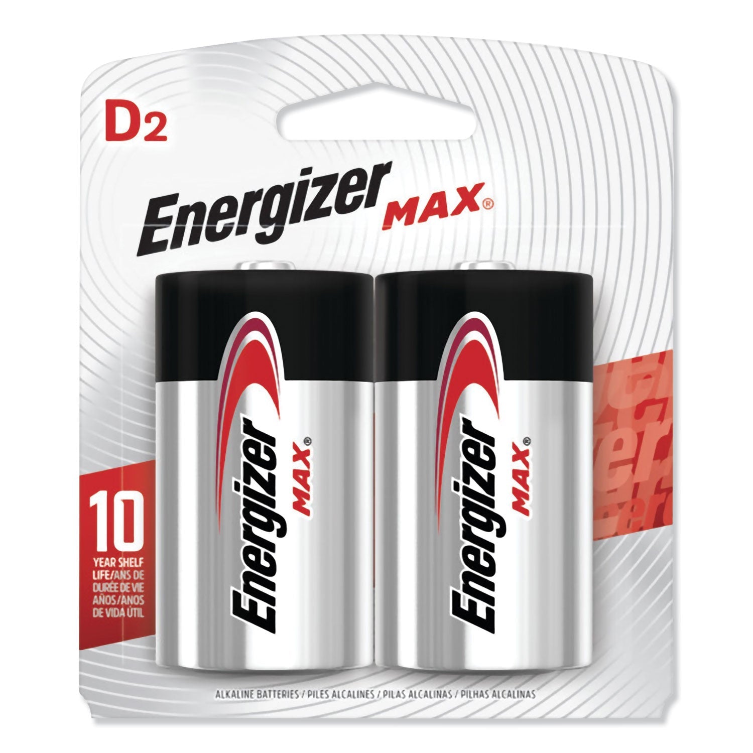 Energizer MAX Alkaline D Batteries, 1.5 V, 2/Pack - themonogram manor 