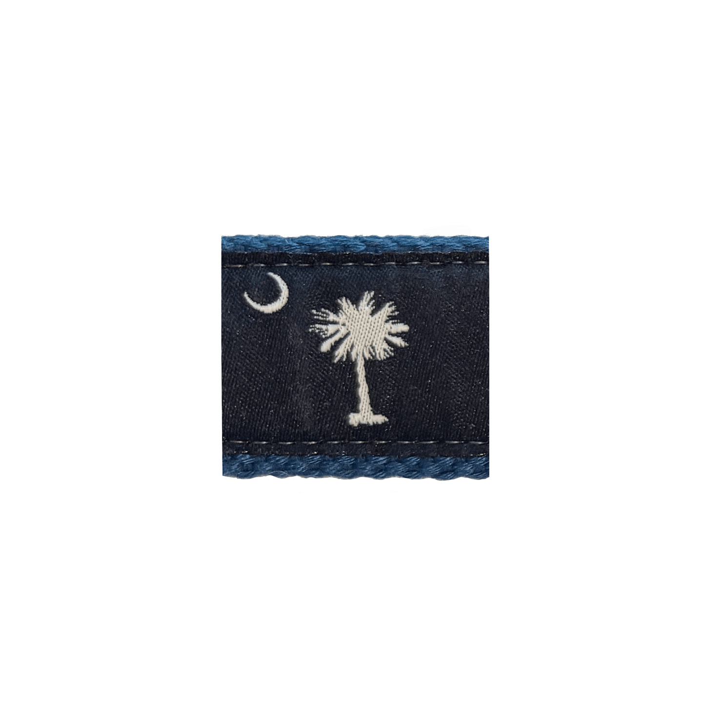 South Carolina Crescent Moon Palmetto State Flag Belt - Navy Blue - themonogram manor 