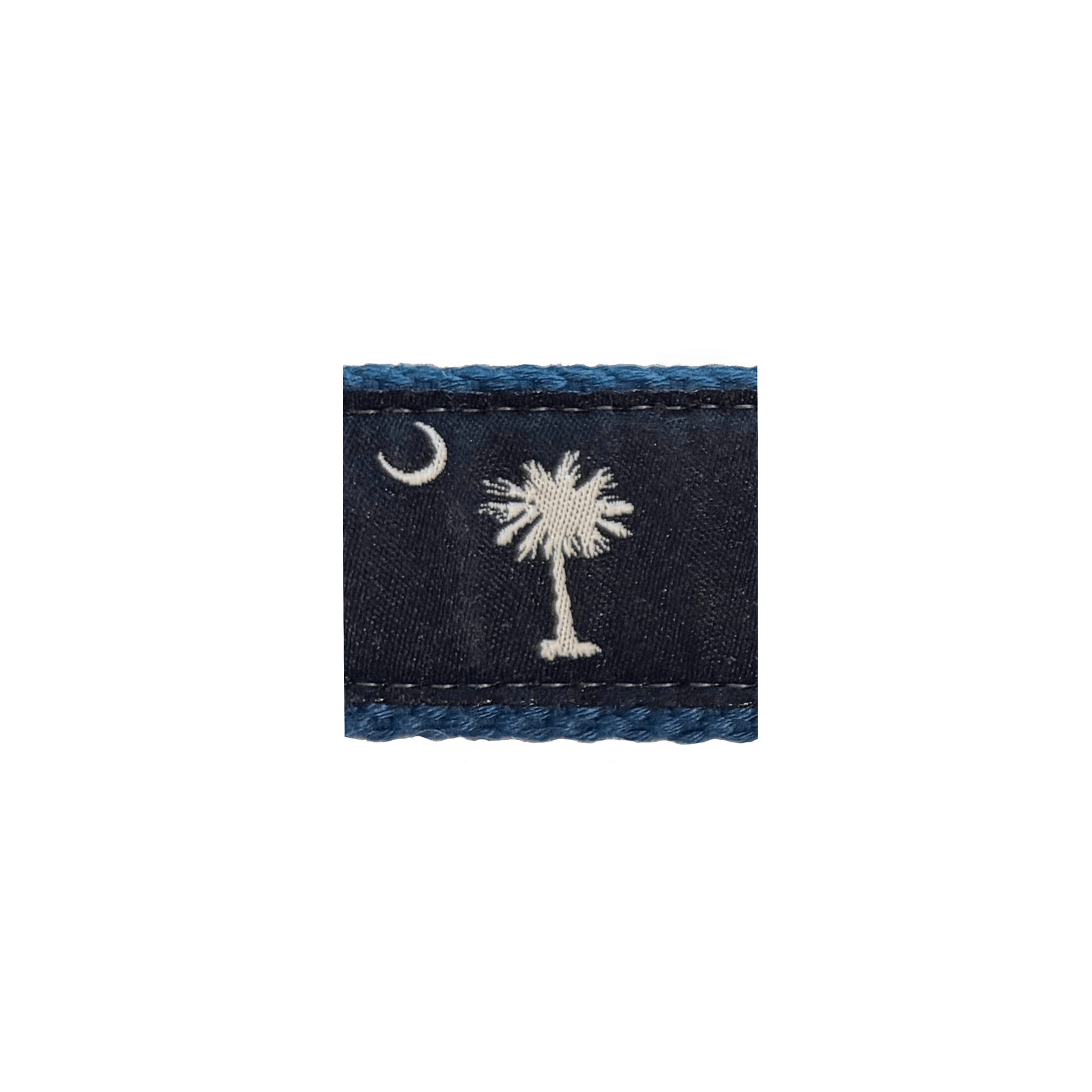 South Carolina Crescent Moon Palmetto State Flag Belt - Navy Blue - themonogram manor 