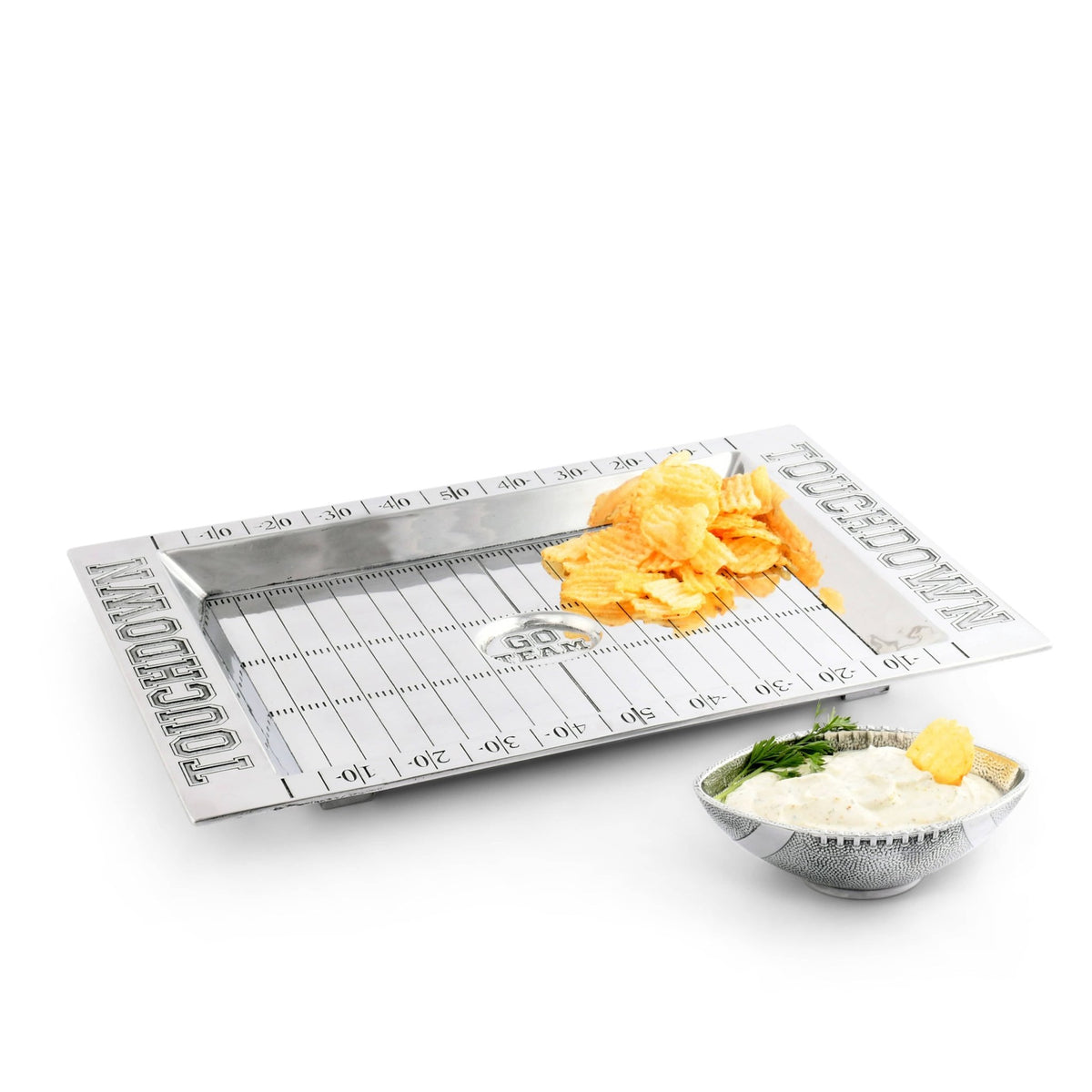 Football Field Chip and Dip Tray and Bowl - themonogram manor 