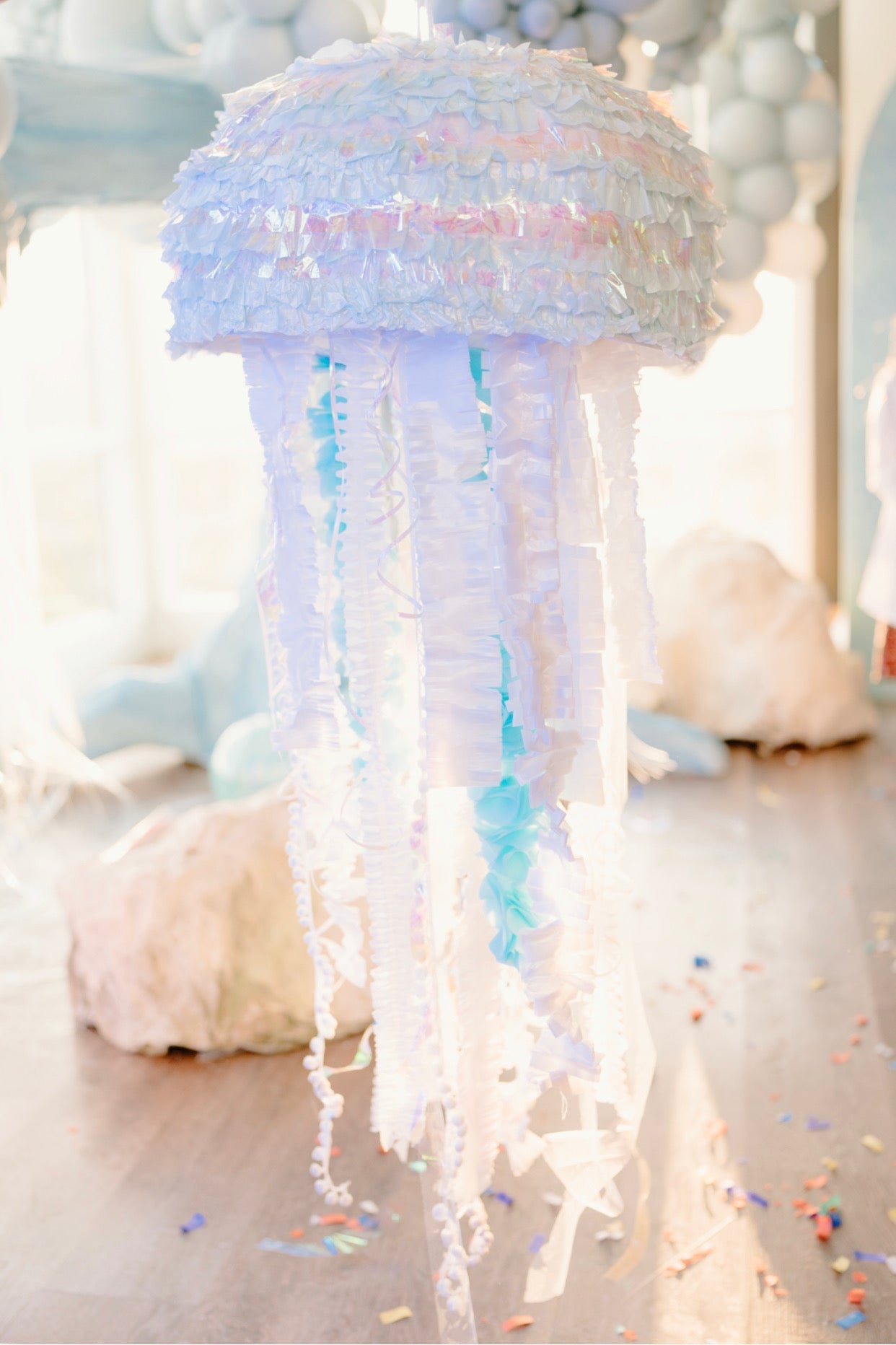 Ocean Adventure Jellyfish Piñata – Eco-Friendly, Custom Colors, Ideal for Sea-Themed Parties and Celebrations - themonogram manor 