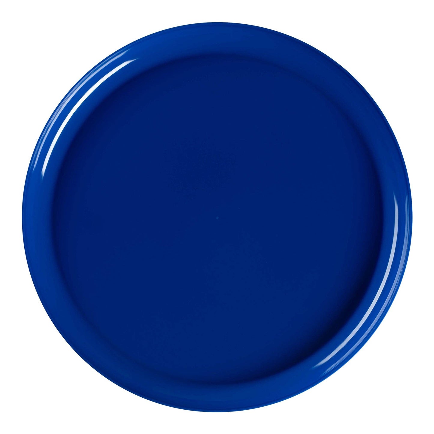 8.5" Blue Flat Round Plastic Appetizer/Salad Plates - 10 pcs - themonogram manor 