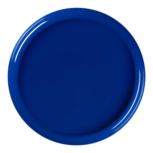 8.5" Blue Flat Round Plastic Appetizer/Salad Plates - 10 pcs - themonogram manor 
