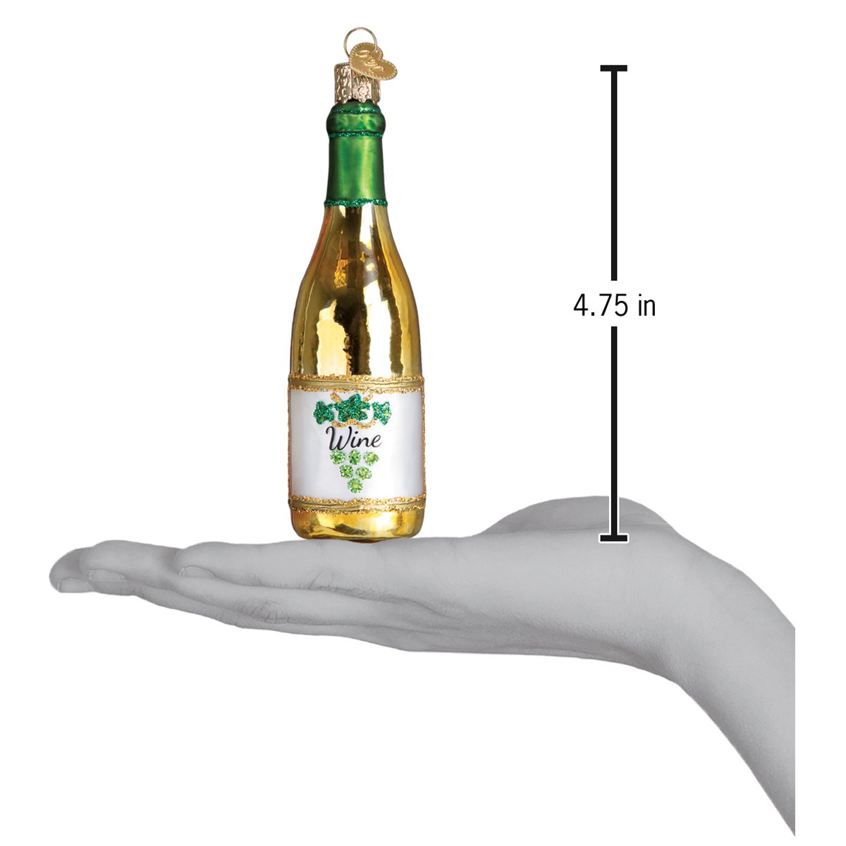 White Wine Bottle Ornament - #themonogram manor #