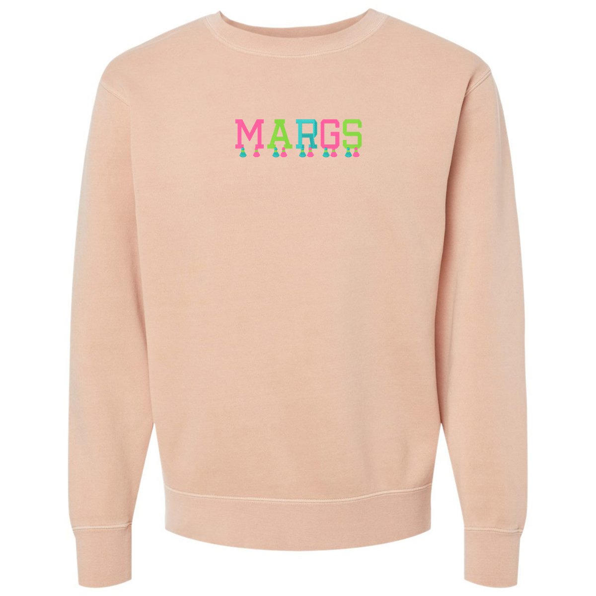 Embroidered Tasseled 'Margs' Cozy Crew - themonogram manor 