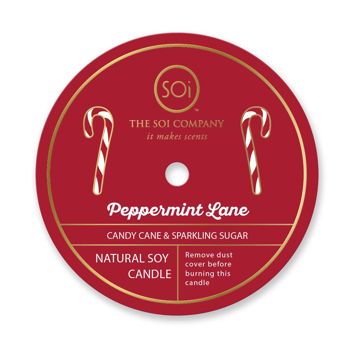 Peppermint & Candycane 12oz Icon Candle - themonogram manor 