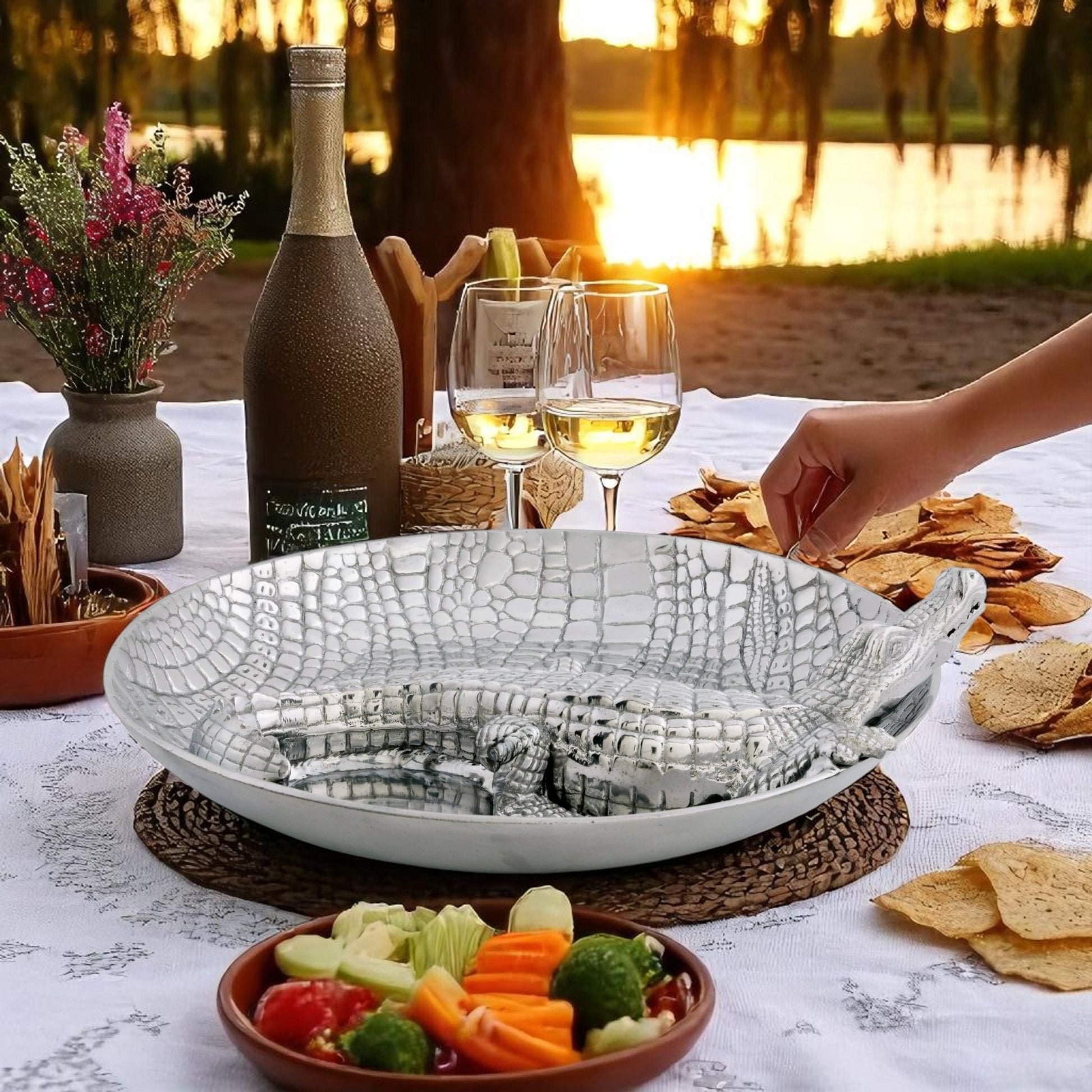 Alligator Chip and Dip - themonogram manor 