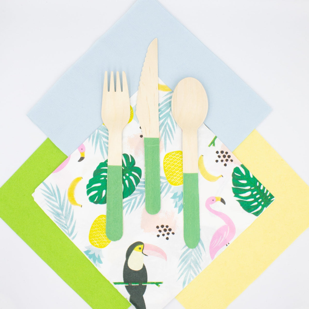 Green Wooden Utensil Set – 24ct | ON SALE!! - themonogram manor 