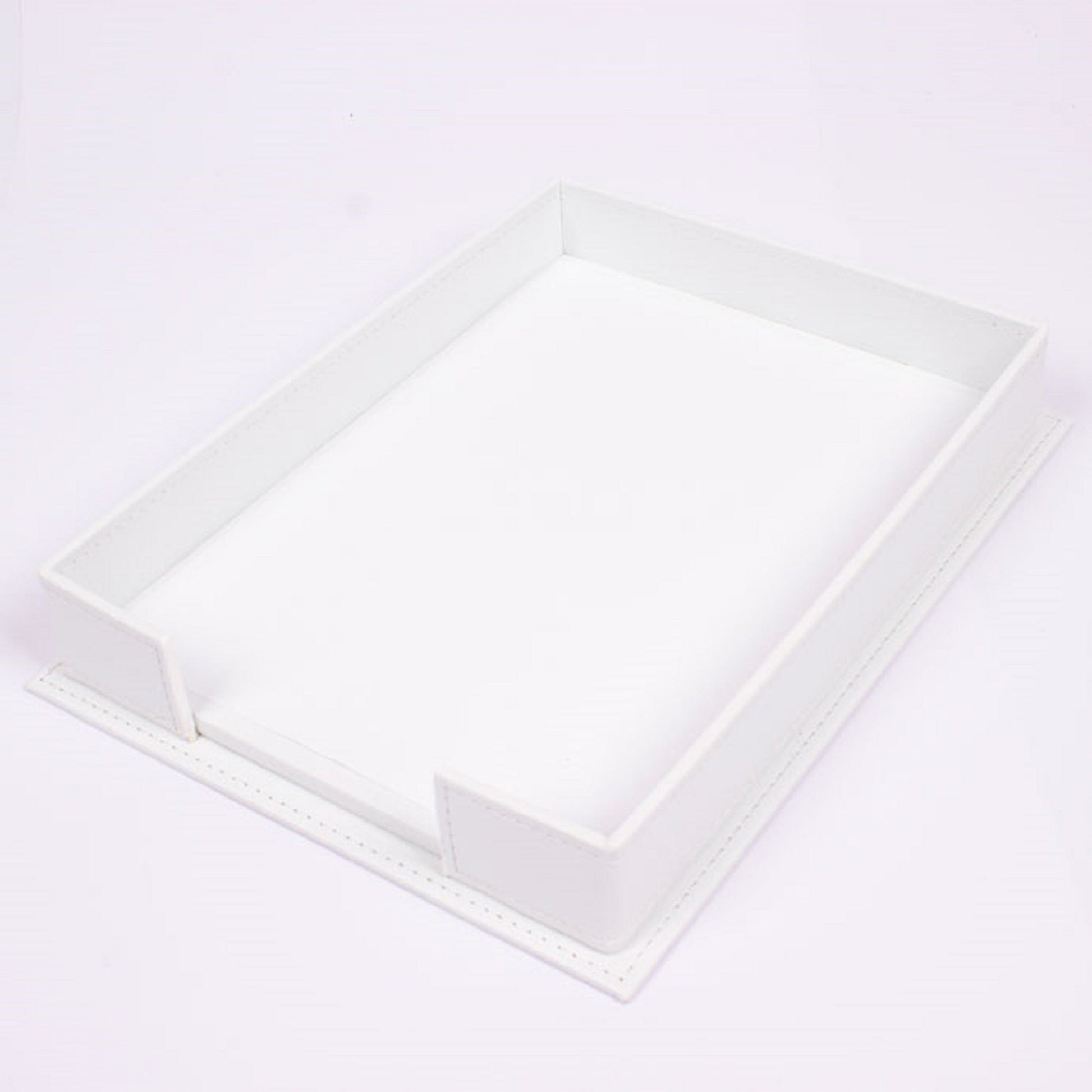 MOOG Luxury Desk Set - Single Document Tray - White - 13 PCS - themonogram manor 