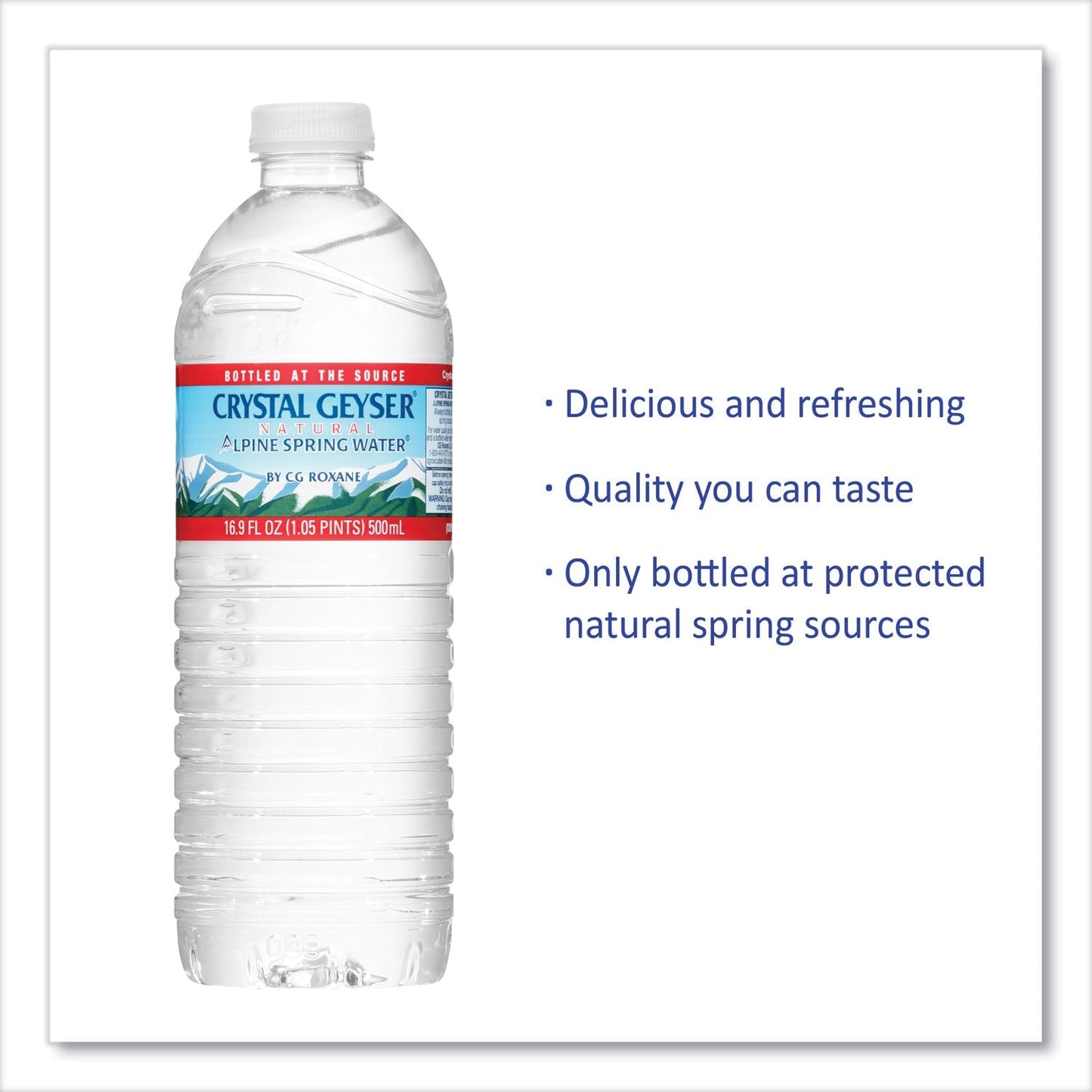 Crystal Geyser Alpine Spring Water, 16.9 oz Bottle, 35/Case, 54 Cases/Pallet - themonogram manor 