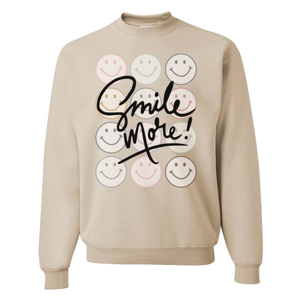 'Smile More' Crewneck Sweatshirt - themonogram manor 