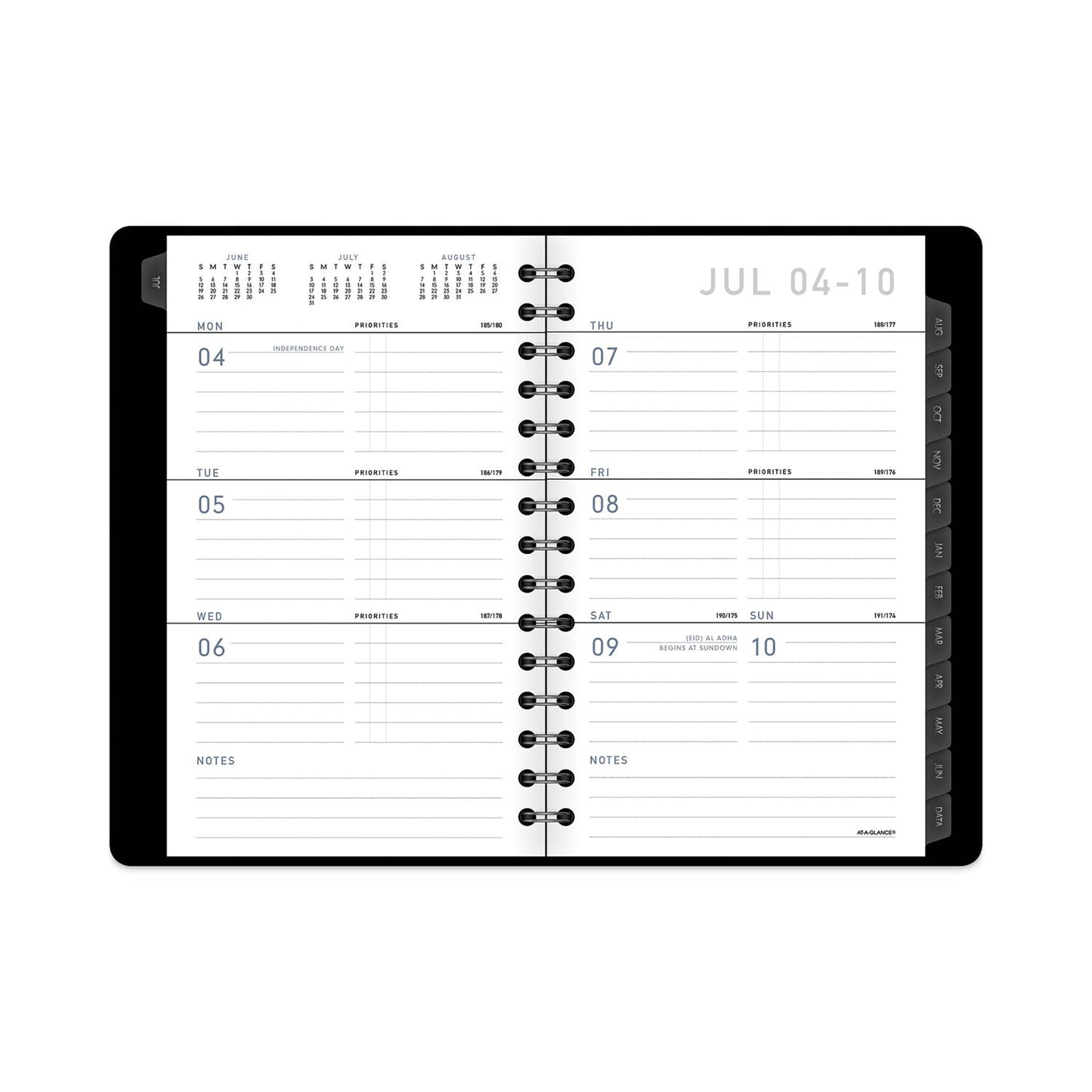 AT - A - GLANCE Contemporary Academic Planner, 8 x 4.88, Black Cover, 12 - Month (July to June): 2022 to 2023 - themonogram manor 