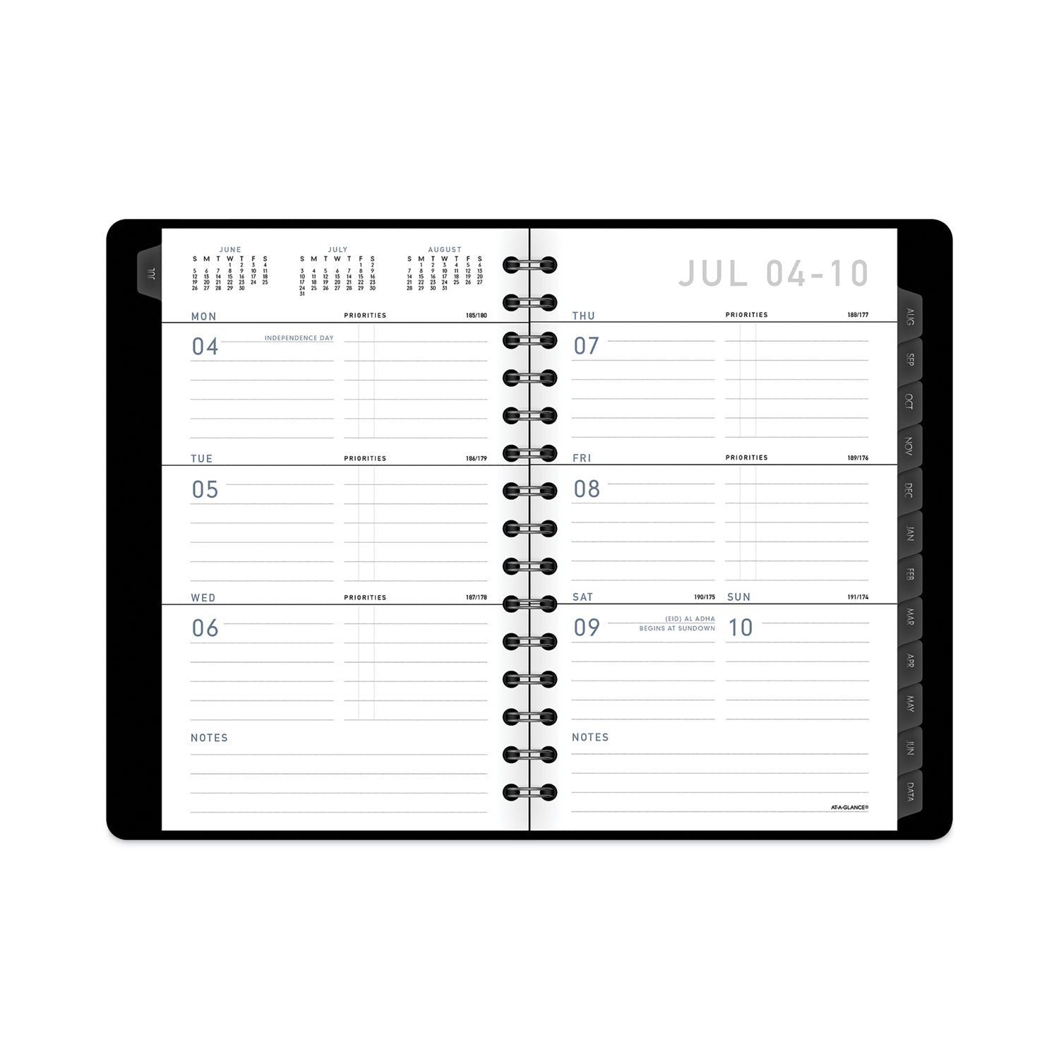 AT - A - GLANCE Contemporary Academic Planner, 8 x 4.88, Black Cover, 12 - Month (July to June): 2022 to 2023 - themonogram manor 