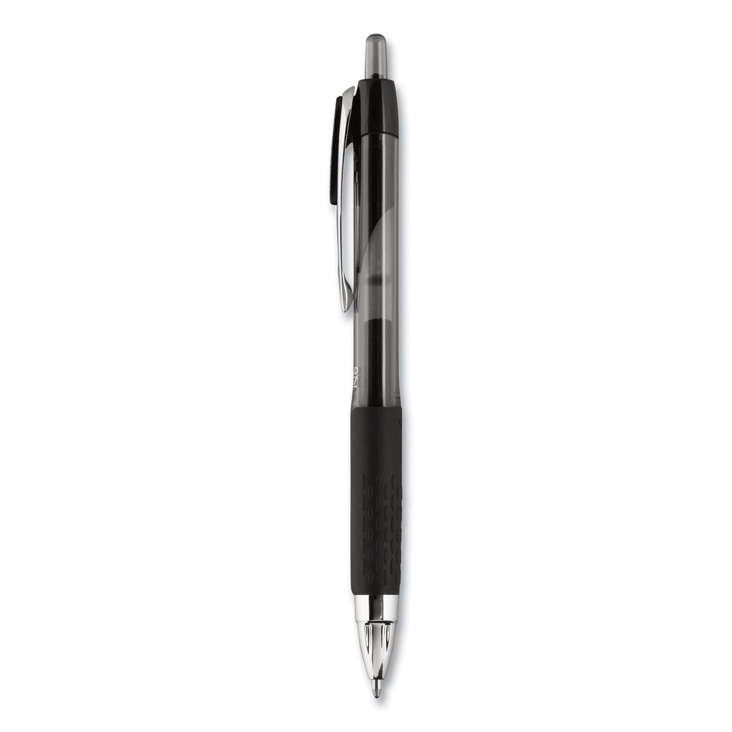 uniball Signo 207 Gel Pen, Retractable, Bold 1 mm, Black Ink, Translucent Black Barrel, Dozen - themonogram manor 
