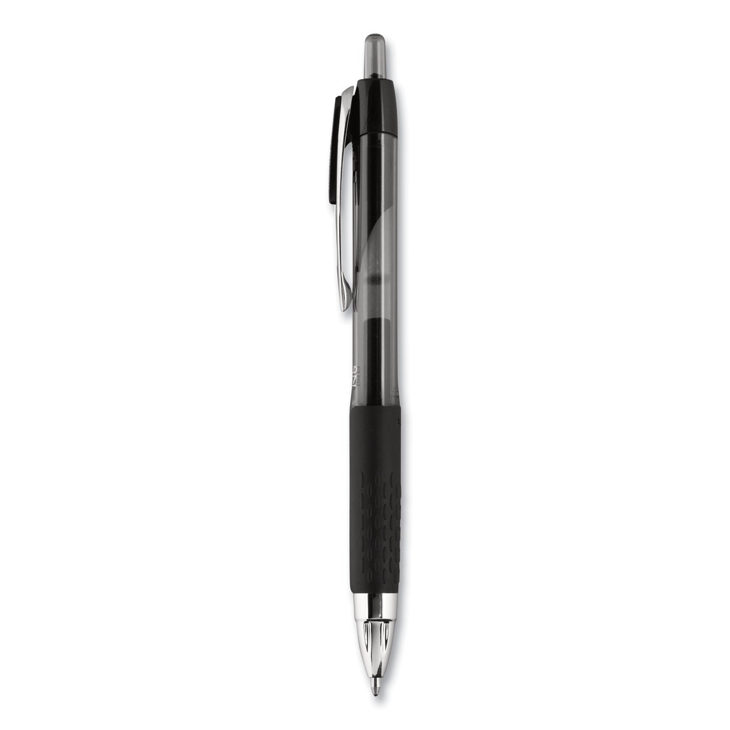 uniball Signo 207 Gel Pen, Retractable, Bold 1 mm, Black Ink, Translucent Black Barrel, Dozen - themonogram manor 