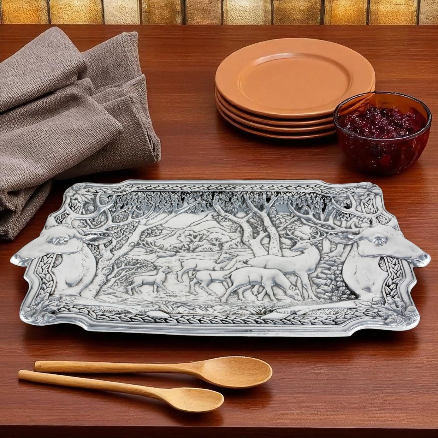 Elk Herd Oblong Tray - themonogram manor 