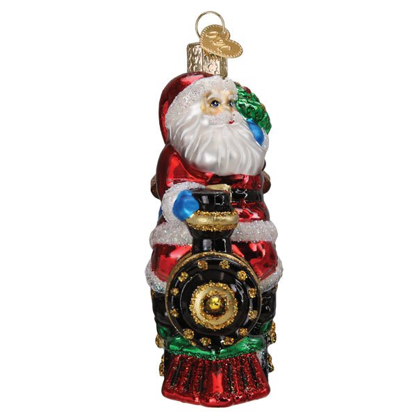 Santa On Locomotive Ornament - themonogram manor 
