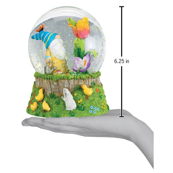 Spring Garden Gnome Snow Globe - themonogram manor 
